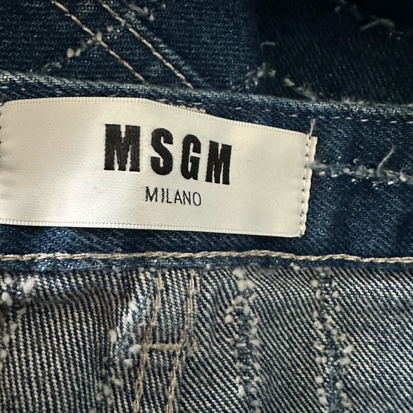 MSGM Milano Blue Striped Women's Jeans 44/28 - Picture 9 of 9